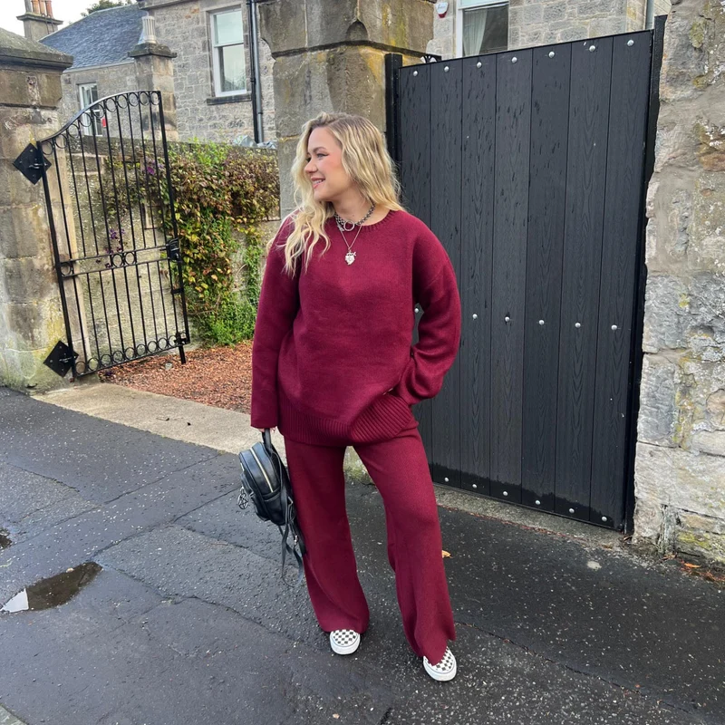 Knit Longline Jumper - Roast