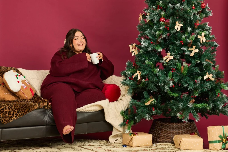 Knit Longline Jumper - Roast