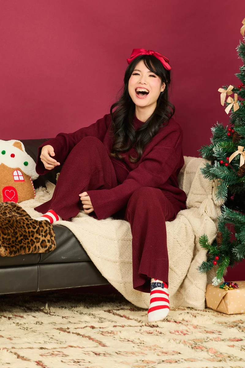 Knit Longline Jumper - Roast