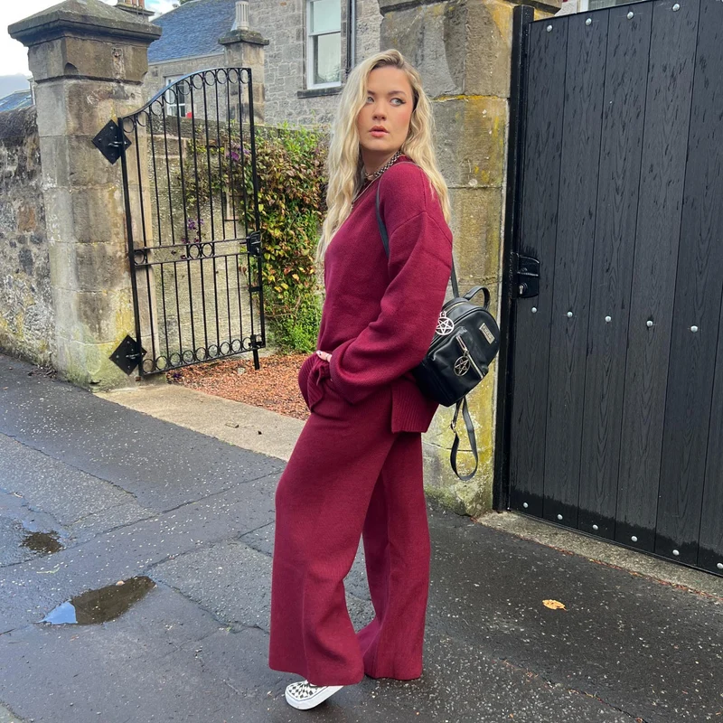 Knit Longline Jumper - Roast