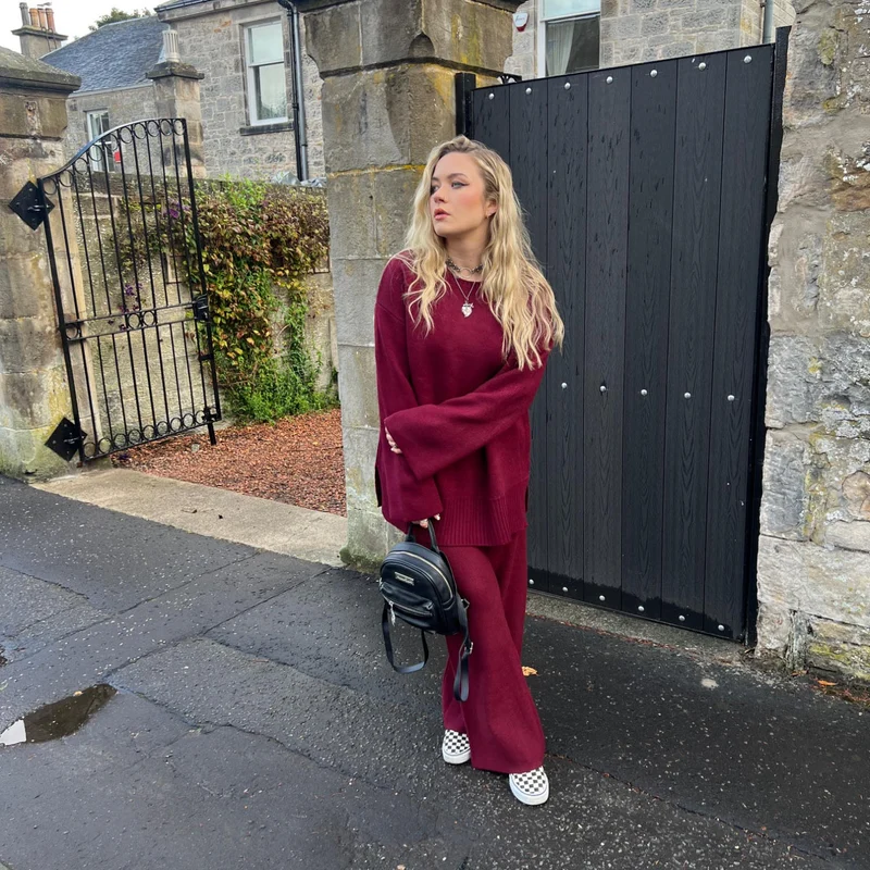 Knit Longline Jumper - Roast