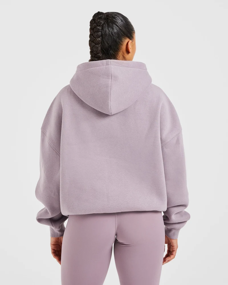 Sport Outline Oversized Hoodie - Mauve violet