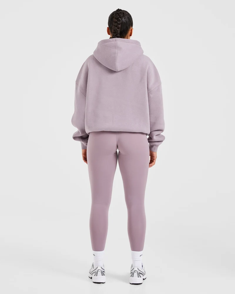 Sport Outline Oversized Hoodie - Mauve violet