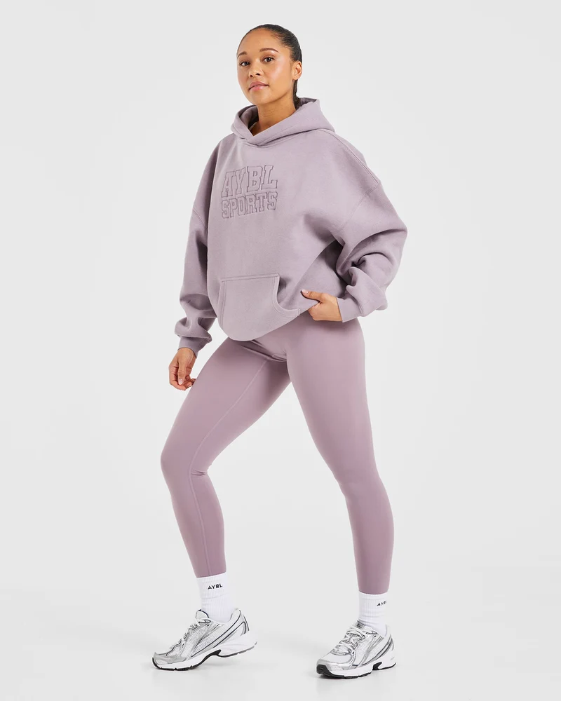 Sport Outline Oversized Hoodie - Mauve violet