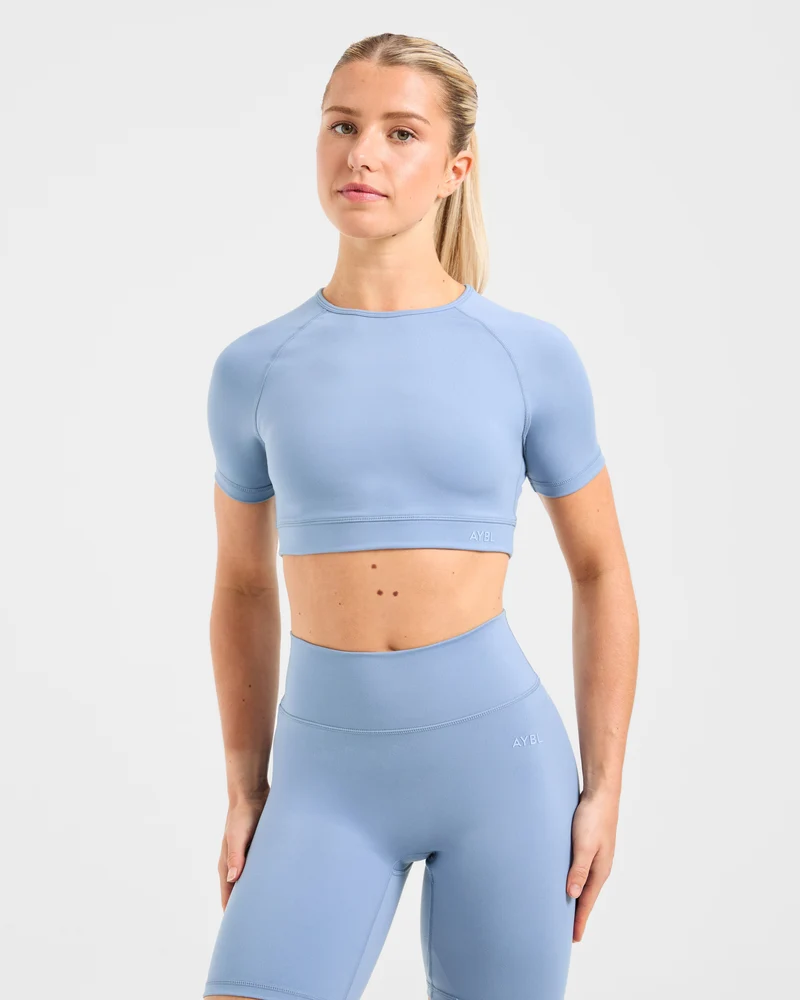 Staple Crop Top - Slate Bleu