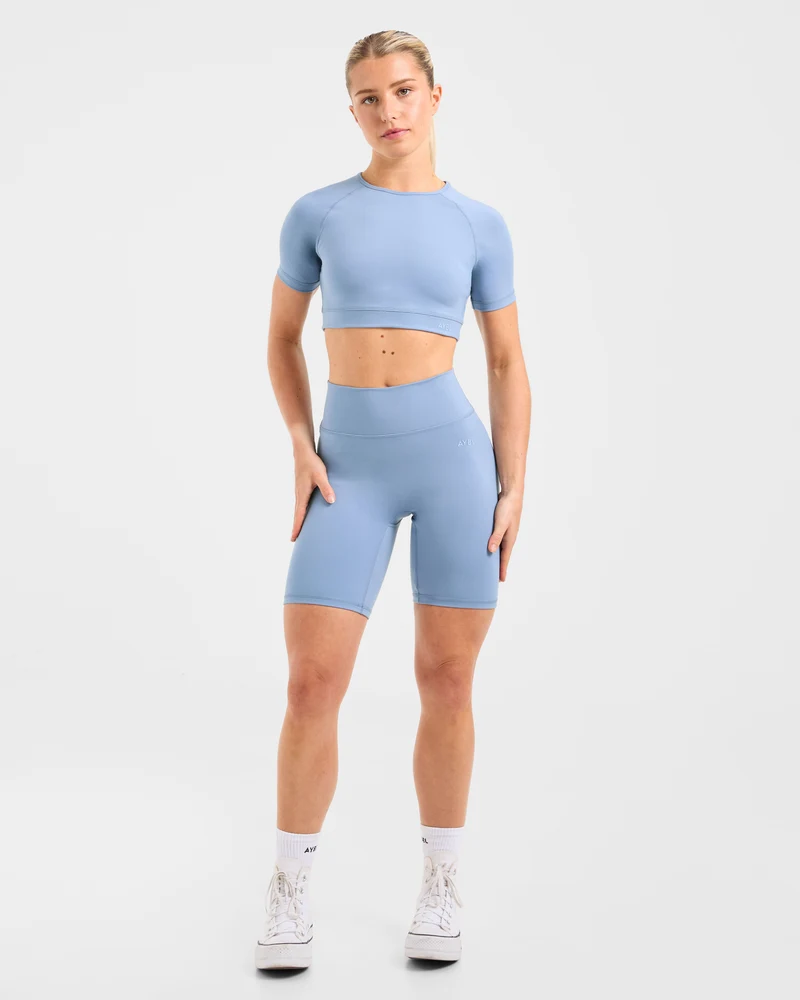 Staple Crop Top - Slate Bleu