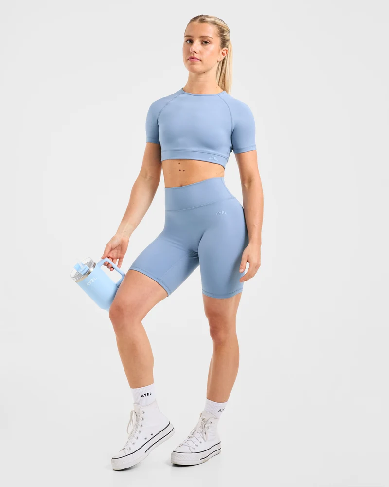 Staple Crop Top - Slate Bleu