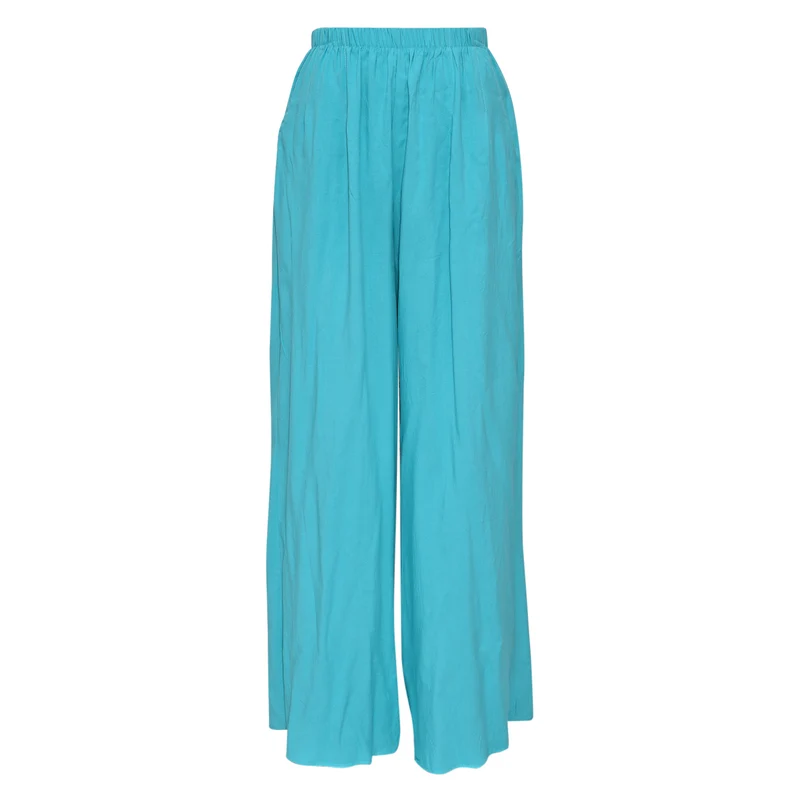 Pantalon large et long uni - Océan