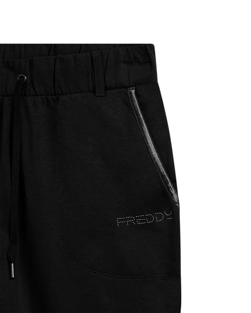 Pantaloni Sportvi con Polsini - Black