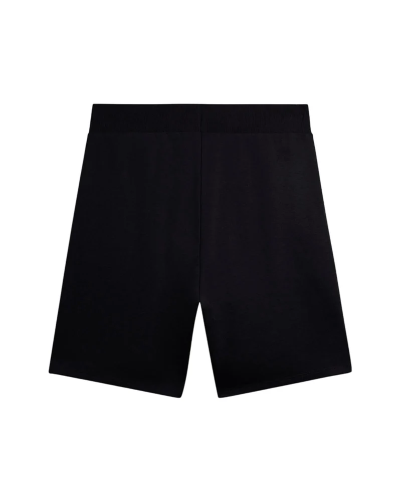 Pantaloni Corti con Logo in Glitter - Black