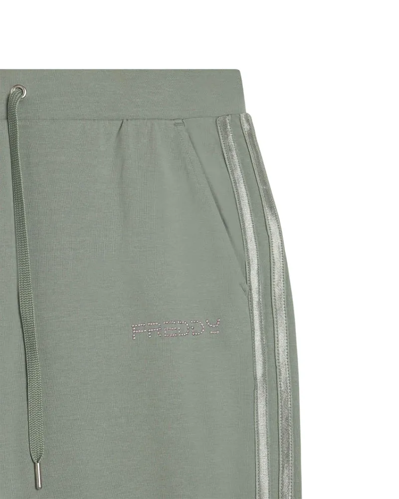 Pantaloni Cropped Wide Leg - Iceberg Green