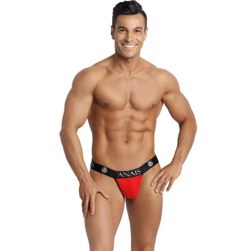 sousvetement homme microfibre rouge bordure noire coupe audacieuse revelateur silhouette ajustement maintien confort douceur polyamide elasthanne