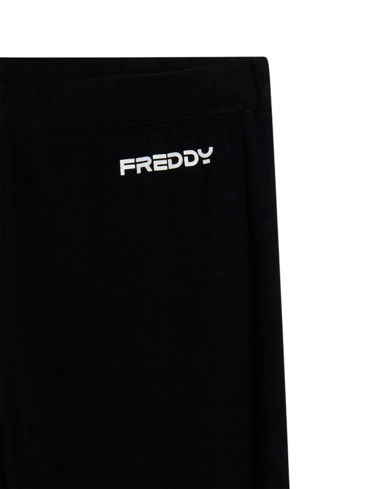 Leggings con Logo in Glitter - Black