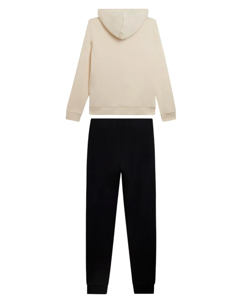 Tracksuit Fz con Zip e Cappuccio Animalier - Whitecap Gray-Black
