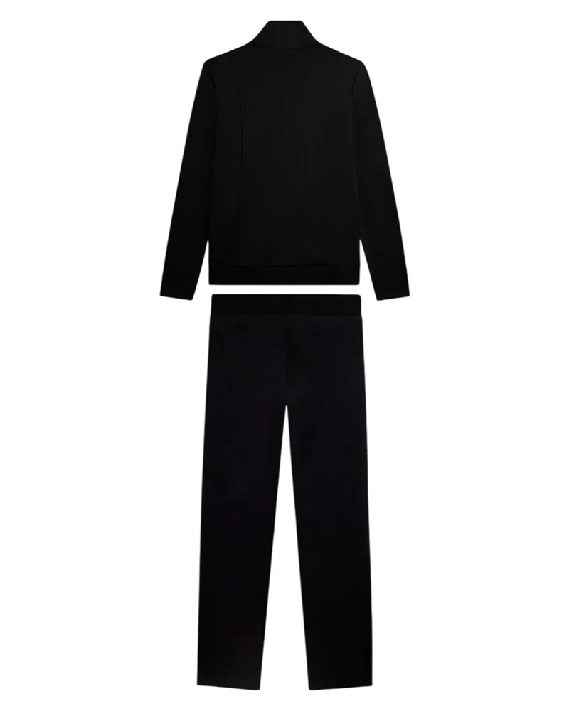Tracksuit Fz con Zip e Collo Alto - Black