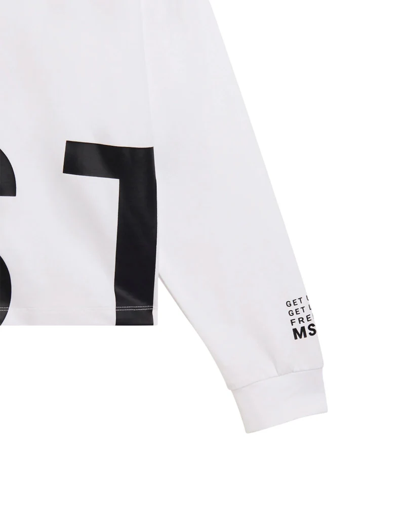 Felpa Master Oversize Crop - White