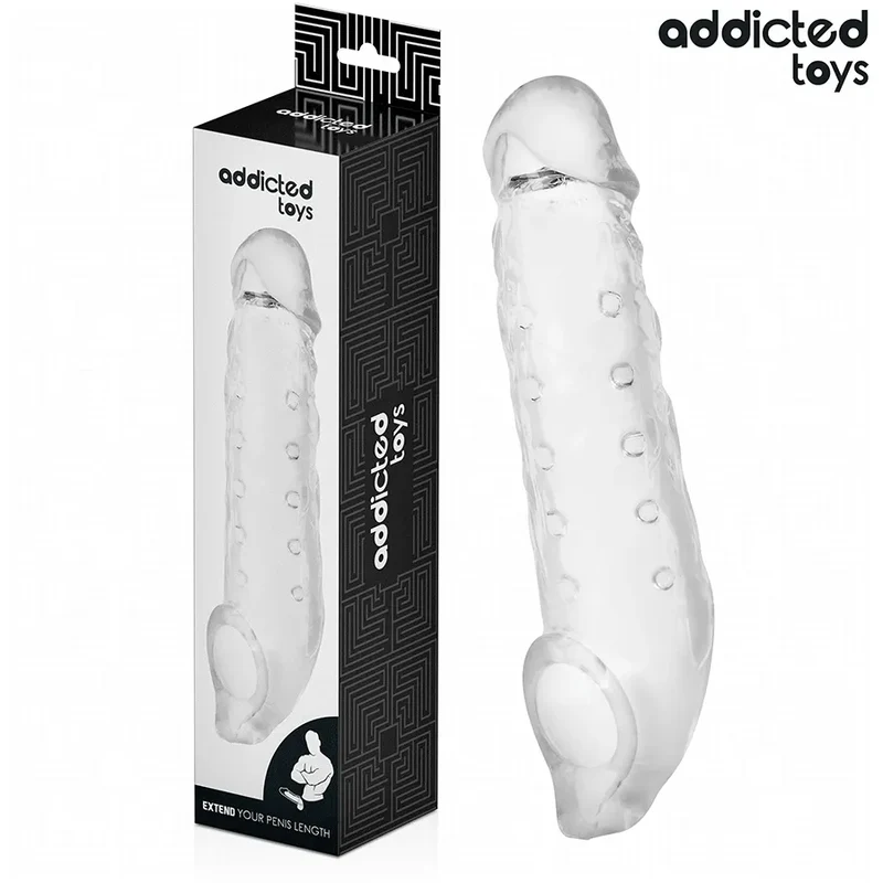 Addicted Toys - Extension De Pénis Transparente Taille S 23 Cm pour Intimité Augmentée Sexe Créatif Couple Sécurité Confort