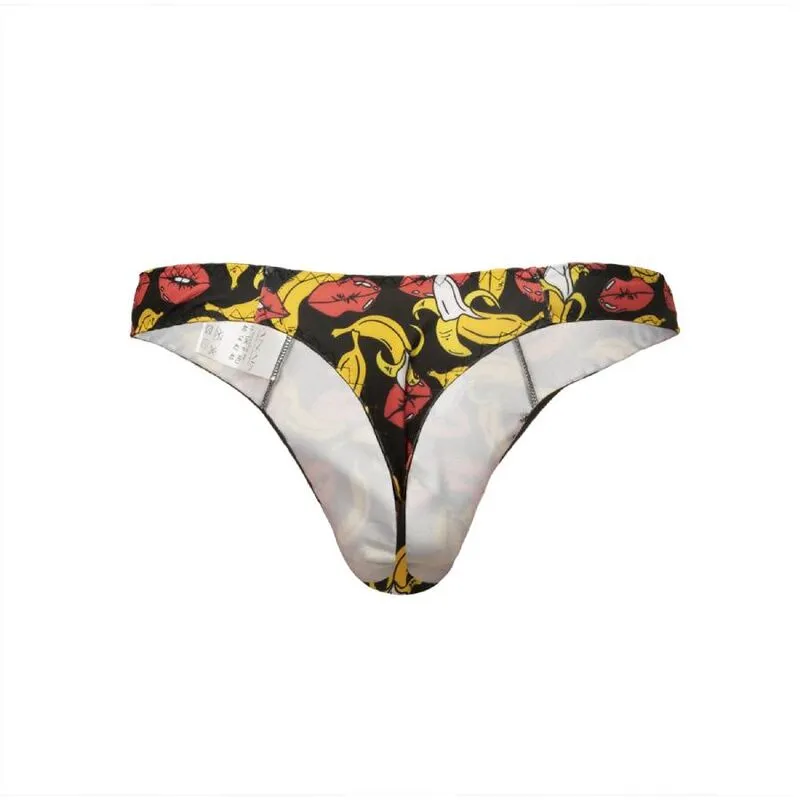string homme lycra doux imprimé bananes confort ajustement ergonomique élasticité maintien élégant séduisant léger qualité européenne taille S original