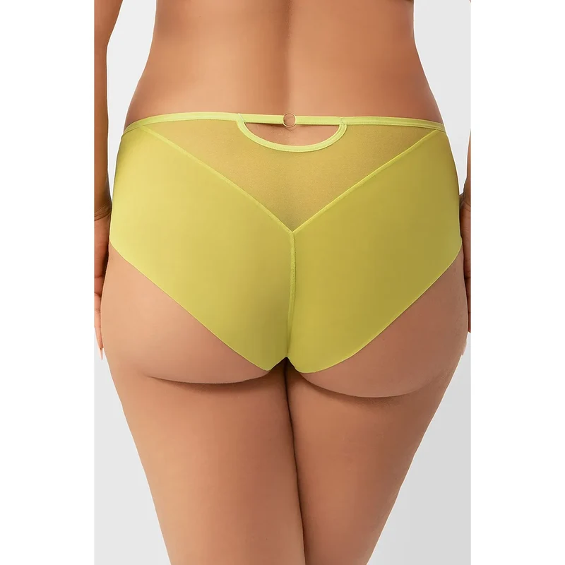 Culottes Gorsenia Lingerie modèle 216219 dentelle floral vert vif lingerie érotique femme confortable taille basse