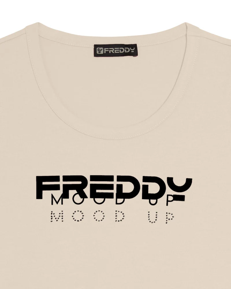 Canotta ''Mood Up'' con Logo - Whitecup Gray