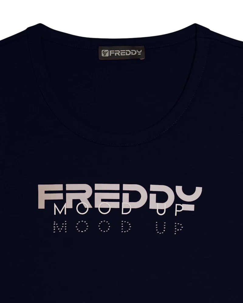 Canotta ''Mood Up'' con Logo - Dark Sapphire
