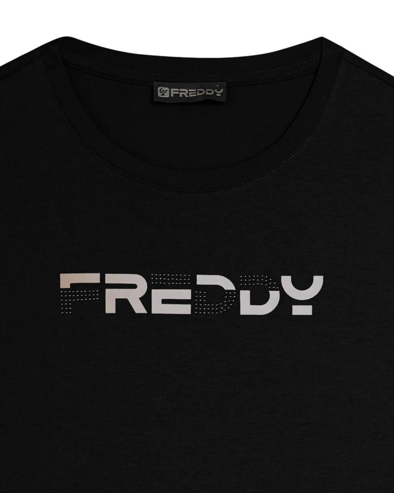 T-Shirt con Logo Olografico - Black