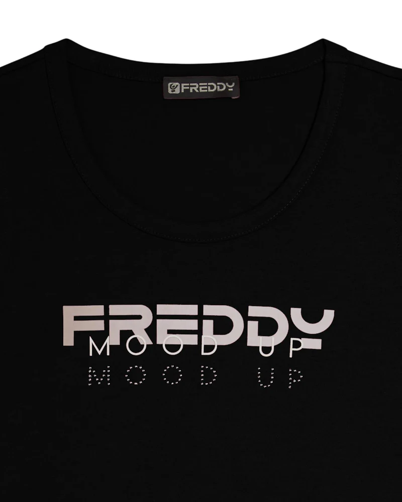 Canotta ''Mood Up'' con Logo - Black
