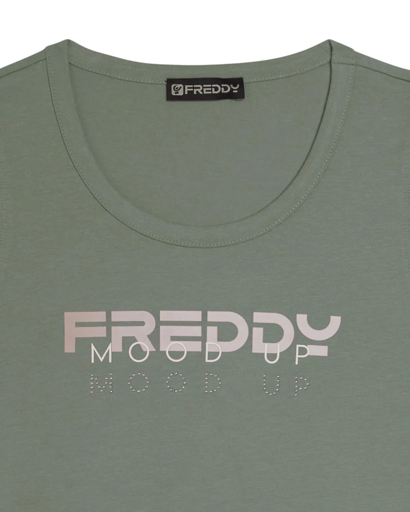 Canotta ''Mood Up'' con Logo - Iceberg Green