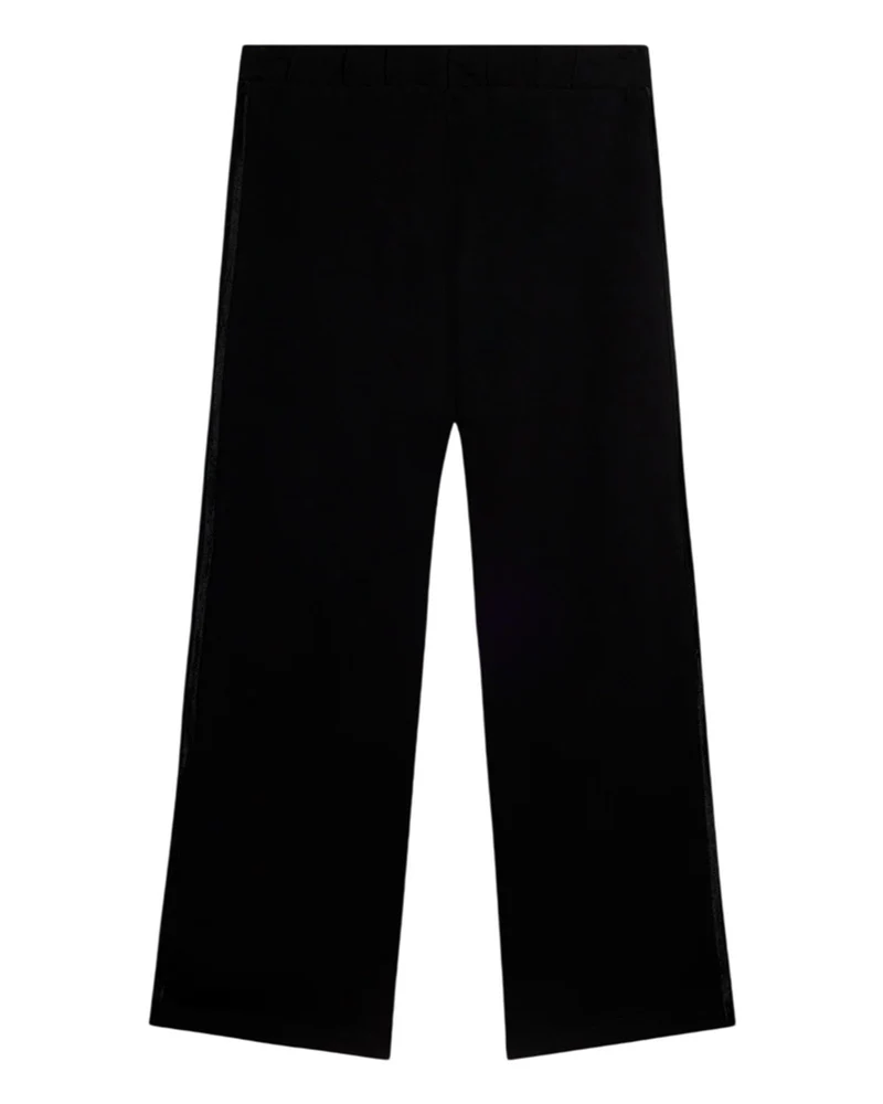 Pantaloni Cropped Wide Leg - Black
