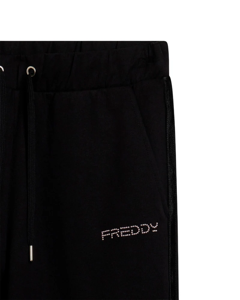 Pantaloni Cropped Wide Leg - Black