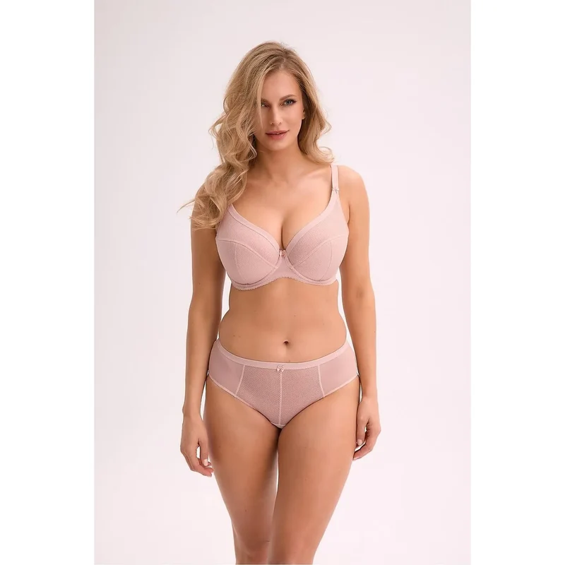 Culottes model 212767 Gaia lingerie féminine subtile élégance confort transparent résille bande élastique nœud décoratif palette discrète quotidien