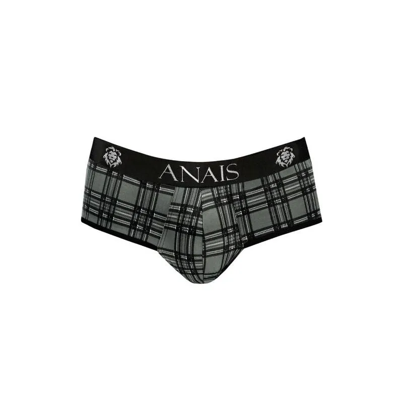 Slip bikini homme microfibre carreaux noir gris blanc coupe audacieuse fesses ouvertes sexy confort maintien polyamide elasthanne européen