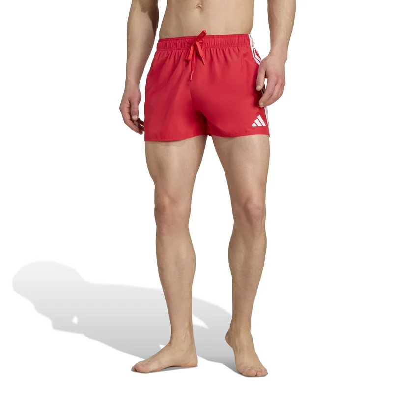 Pantaloncini Da Bagno a 3 Strisce Da 3 Pollici - Pure Ruby / White