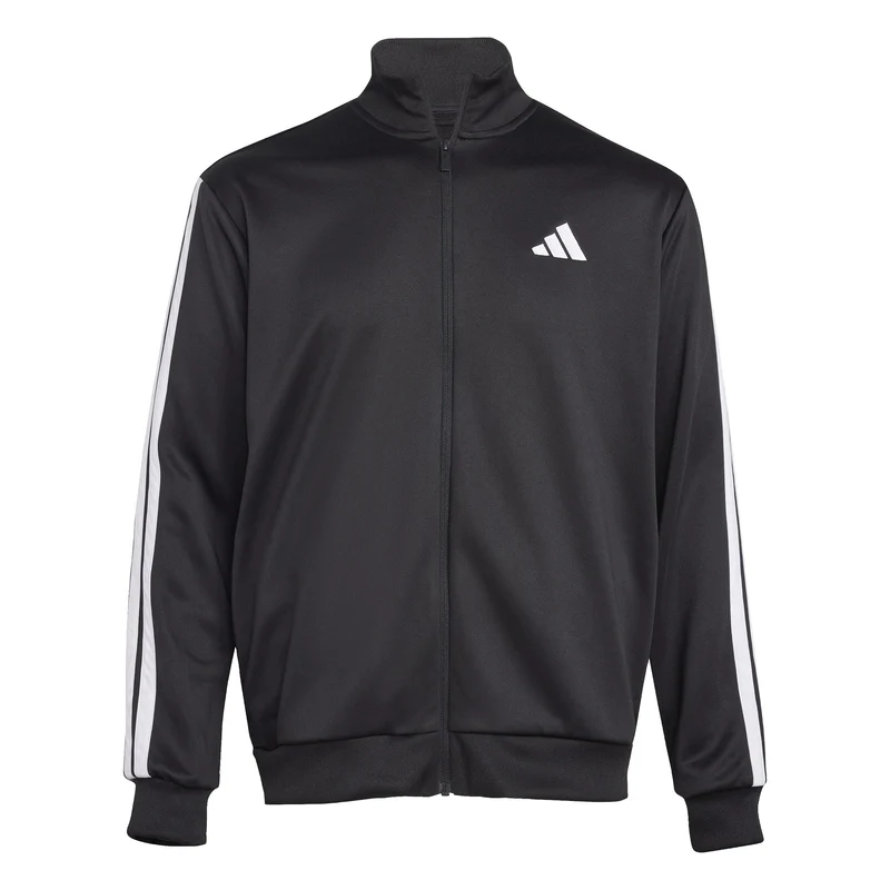 Tuta In French Terry Con Le Tre Strisce - Black