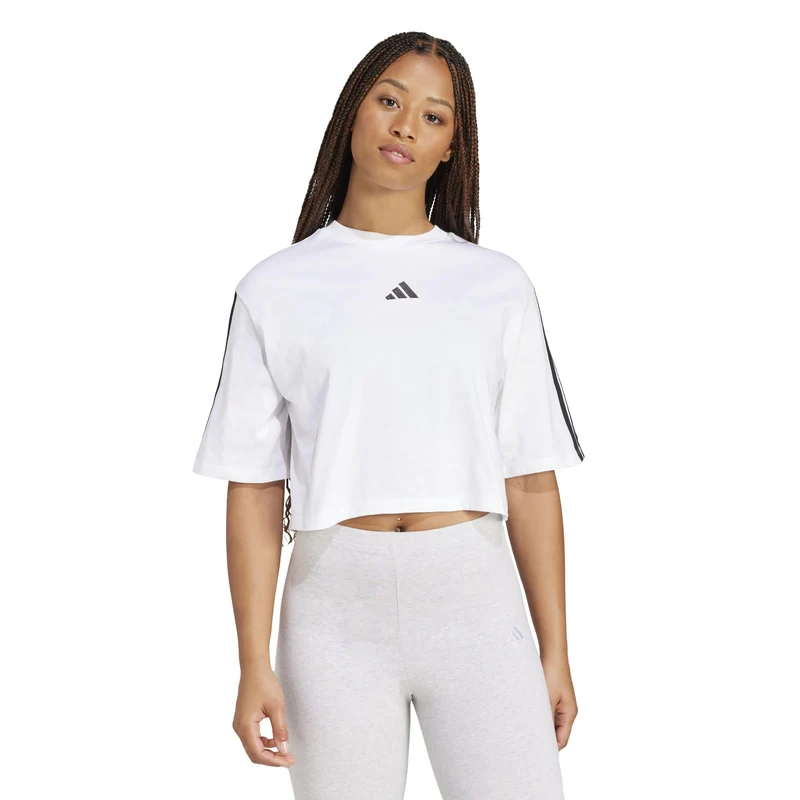 T-shirt Essentials 3-Stripes Cotton Loose - White