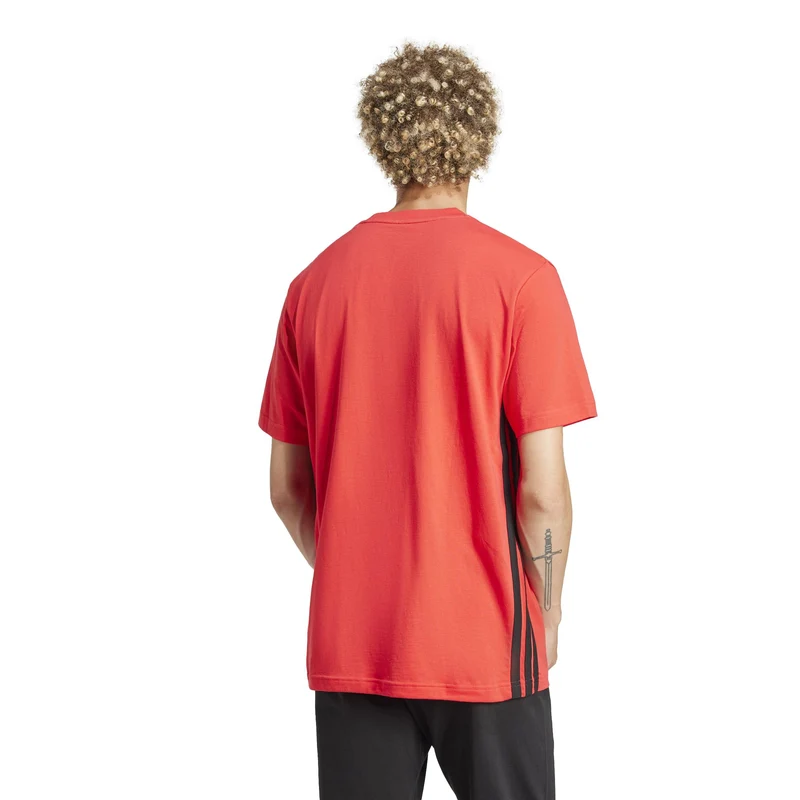 T-shirt Essentials 3-Stripes Single Jersey - Pure Ruby / Black
