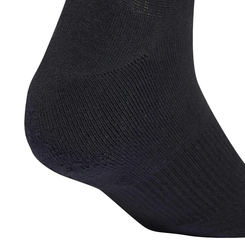 Calzini Sportivi Imbottiti a Tre Strisce, Alta Caviglia, Confezione Da Tre Paia - Black