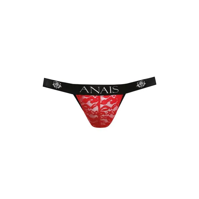 suspensoir homme dentelle rouge imprimé fleuri sensualité élégance sexy maintien élastique polyester lycra coupe révélatrice tailles variées marque Anais