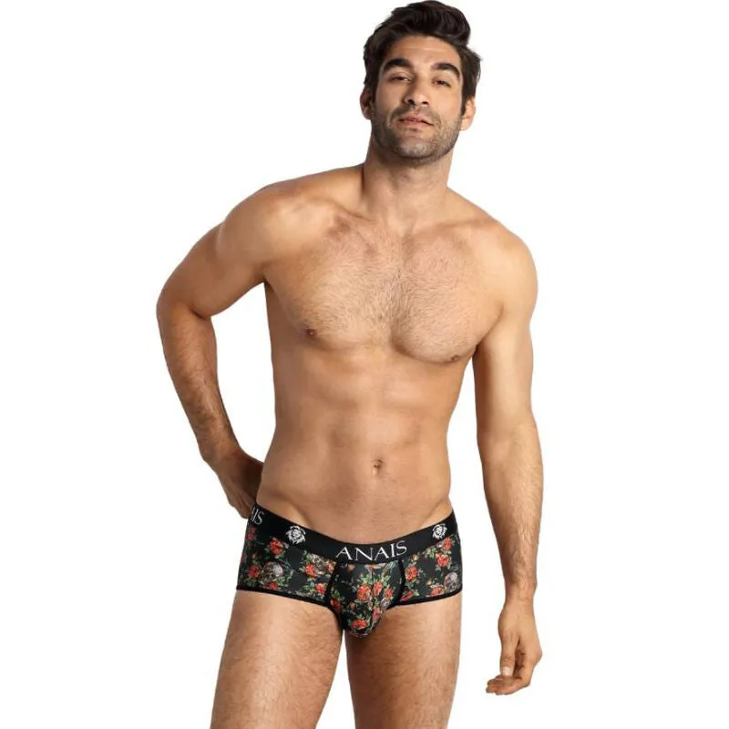 slip sportif ANAIS imprimé roses crânes matériaux européens confort exceptionnel coupe ajustée polyamide élasthanne élasticité douceur durabilité