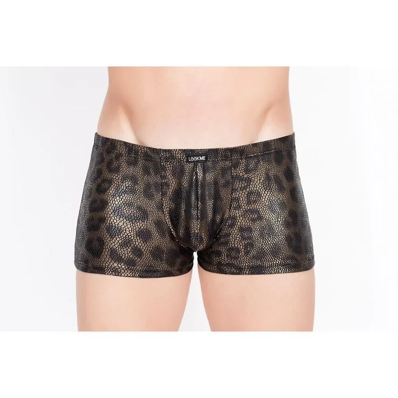 Boxer imprimé panthère polyester élasthanne extensible respirant doux maintien taille élastique coupe ajustée confort léger audacieux