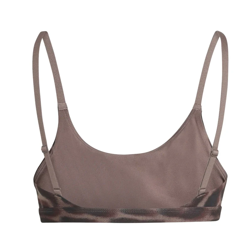 Reggiseno sportivo Optime Essentials Workout Leopard Supporto Leggero - Earth Strata / Black