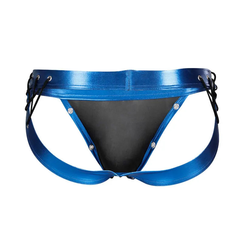 suspensoir sportif maintien ergonomique poche frontale respirant extensible élasthanne polyester coutures souples confortable seconde peau bleu