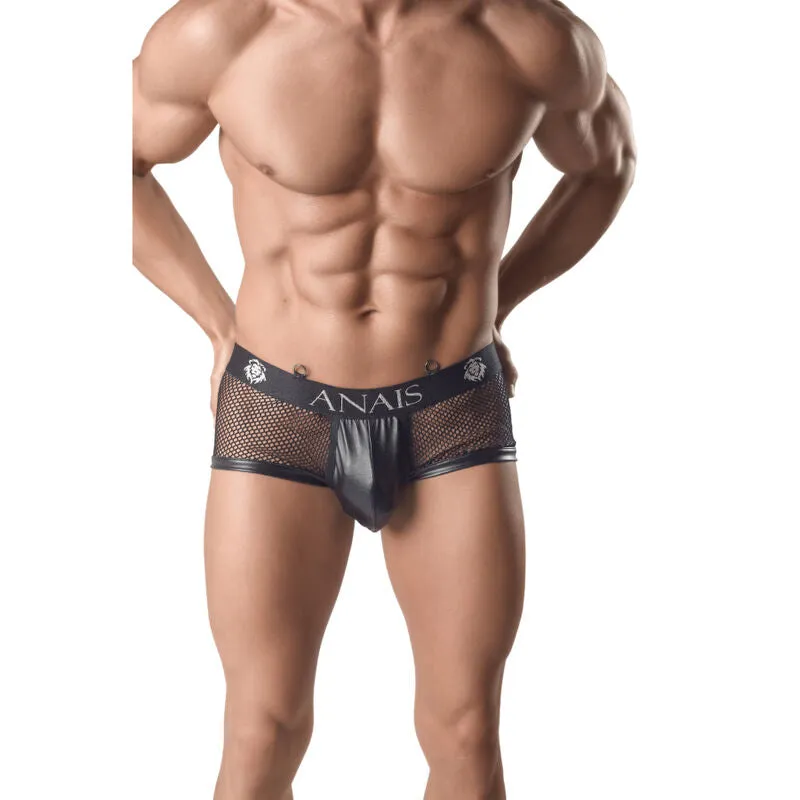 Boxer homme sexy noir résille ajustement parfait respirant élastique polyamide élasthanne coupe sportive sculptante confortable tailles S M L XL