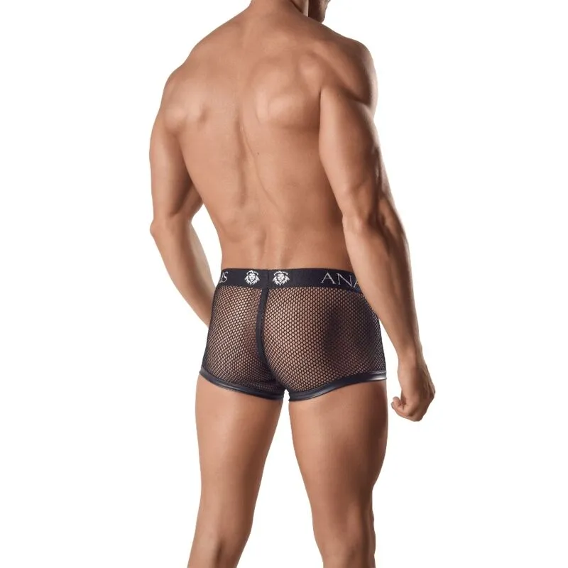 Boxer homme sexy noir résille ajustement parfait respirant élastique polyamide élasthanne coupe sportive sculptante confortable tailles S M L XL