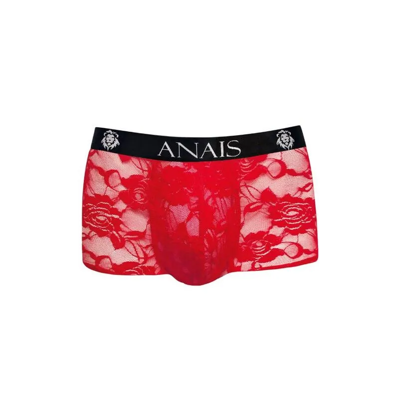 boxer homme dentelle rouge imprimé fleuri ajustement parfait coupe sportive jambes longues maintien optimal confort élasticité lycra polyester Anais