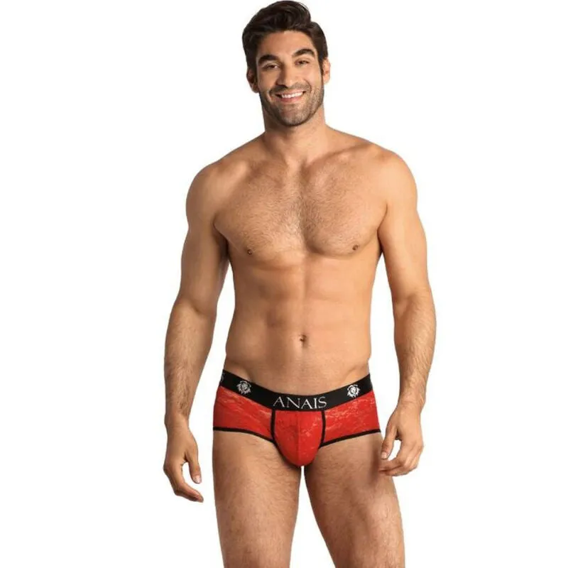 slip homme dentelle rouge imprimé fleuri coupe sportive ajusté léger respirant extensible durable confortable séduisant raffiné