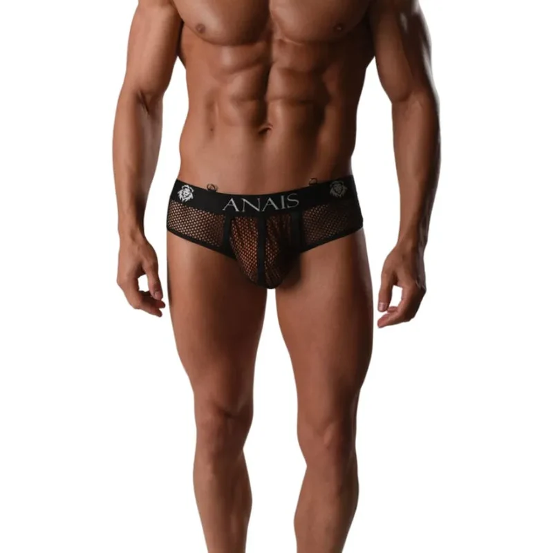 string homme noir confortable maille respirante élastique polyamide élasthanne fabrication européenne maintien discret séduisant confiance quotidien occasions spéciales taille 3XL