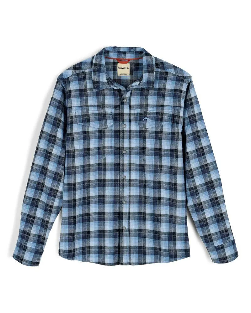 Gallatin Flannel Shirt Kennebec Plaid: Steel Blue