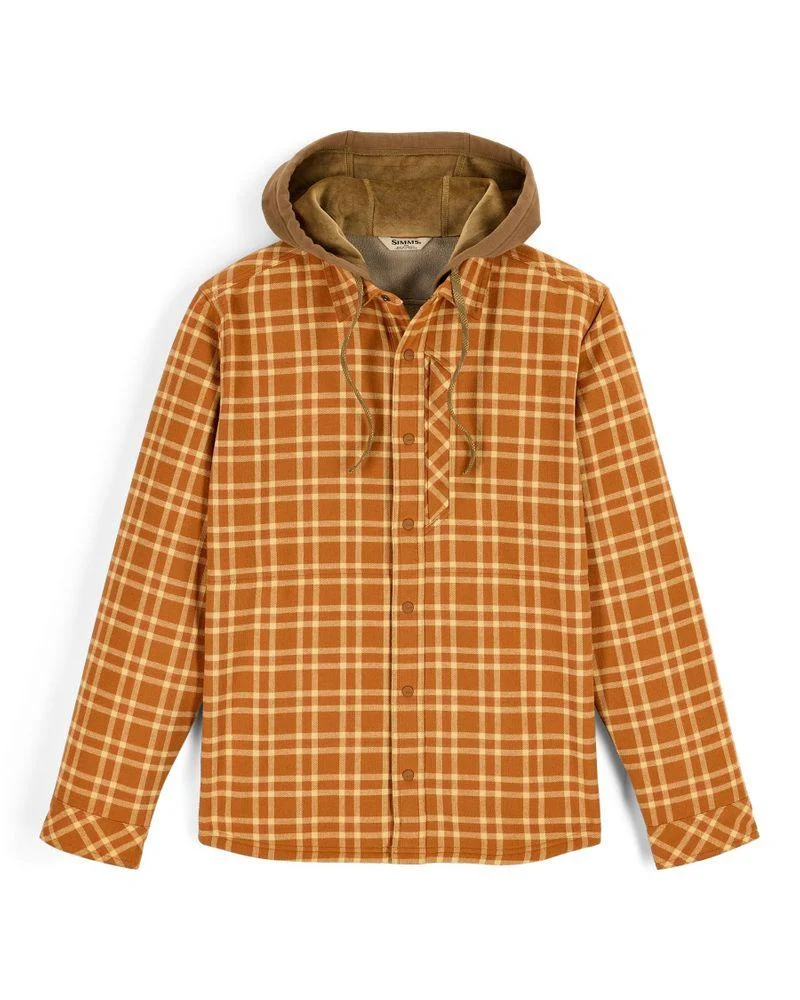 Coldweather Hooded Shacket Wkmup Plaid: Stonefly
