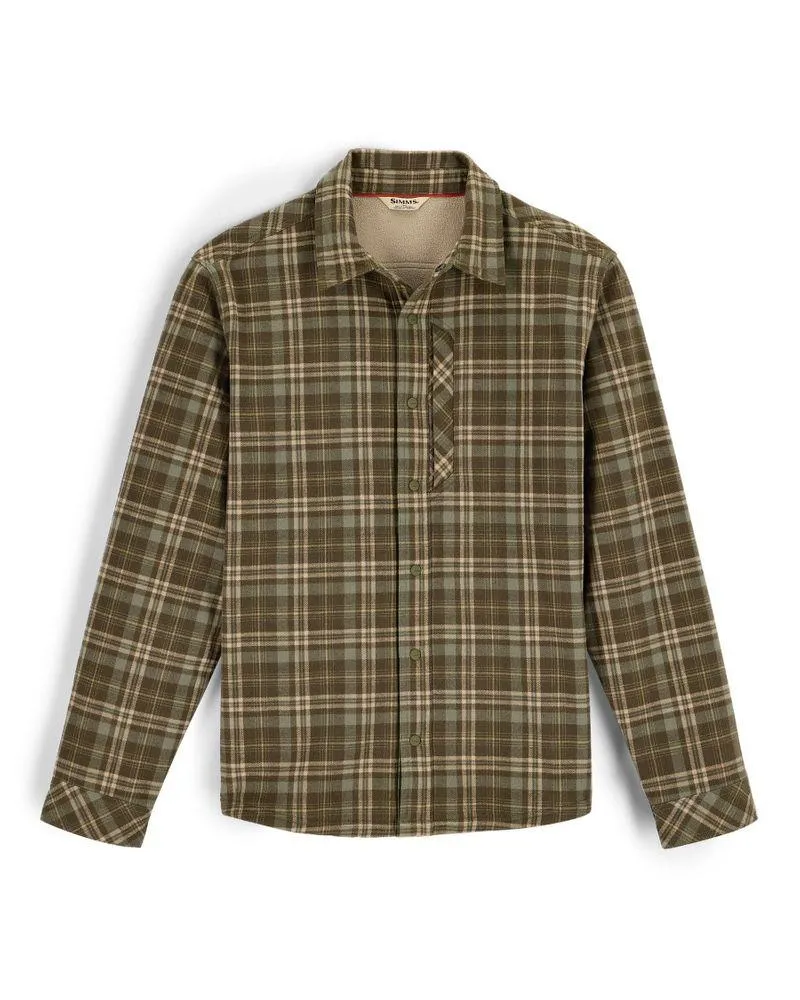 Coldweather Shacket Schooner Plaid: Loden